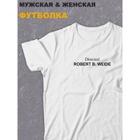 Футболка оверсайз с принтом с приколом Sharp&Shop Белая футболка оверсайз Directed by Robert B. Weide унисекс