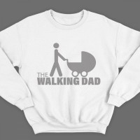 Прикольные свитшоты с надписью "The walking dad" ("ходячий отец")