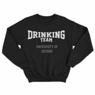 Прикольный свитшот с принтом University Of Oxford DRINKING TEAM