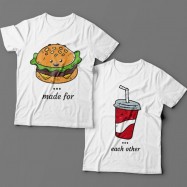 Парные футболки для влюбленных "made for" и "each other"