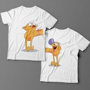 Парные футболки для влюбленных с изображениями персонажей из мультика "Котопёс"
