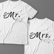 Парные футболки для молодоженов "Mr." и "Mrs."