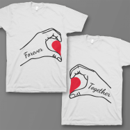 Парные футболки для влюбленных 'Forever together'
