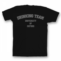 Прикольная футболка с принтом University Of Oxford DRINKING TEAM