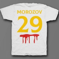 Именная футболка с шрифтом из фильмов ужаса и кровью #33