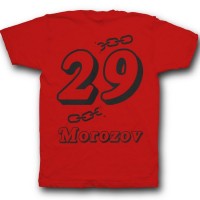 Именная футболка с объемным шрифтом и цепью #32
