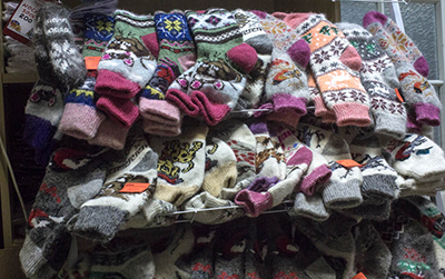 Купить шерстяные новогодние носки в Москве от 150 рублей